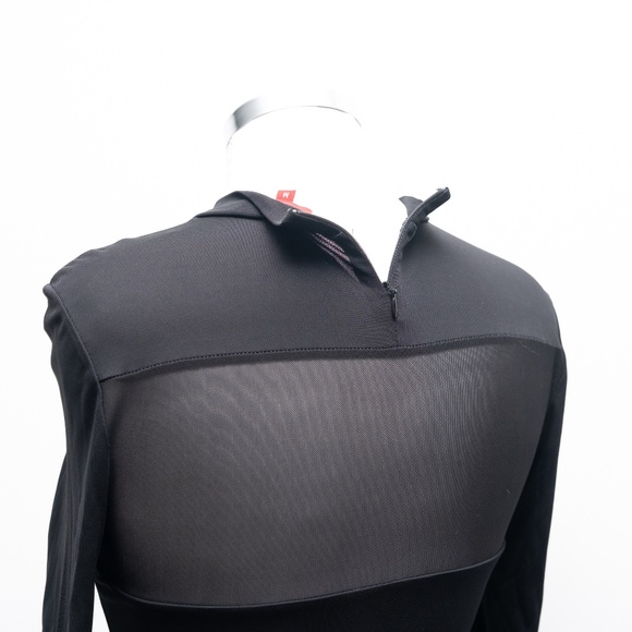 STAUD Falcon Mesh Panel Long Sleeve Maxi Dress Black Size M - Picture 12 of 12